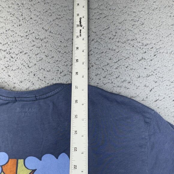 Marine Layer Shirt Mens Medium Blue Crewneck Bottoms Up Graphic Aloha Resort Tee - Picture 9 of 11